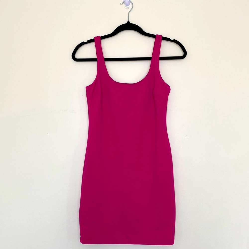 Hot Pink Dynamite Body Con Dress - Size Small